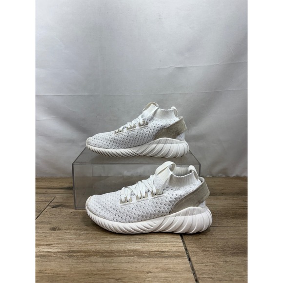 Adidas Tubular Doom Sock Primeknit White Sneakers Athletic Shoes Size 6‎ - Picture 1 of 10